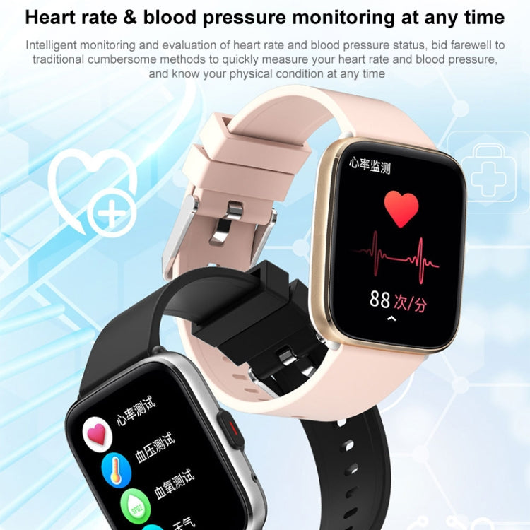 G12 1.7 inch IPS Screen Smart Watch, Support Bluetooth Calling / Body Temperature Monitoring (Black) by buy2fix