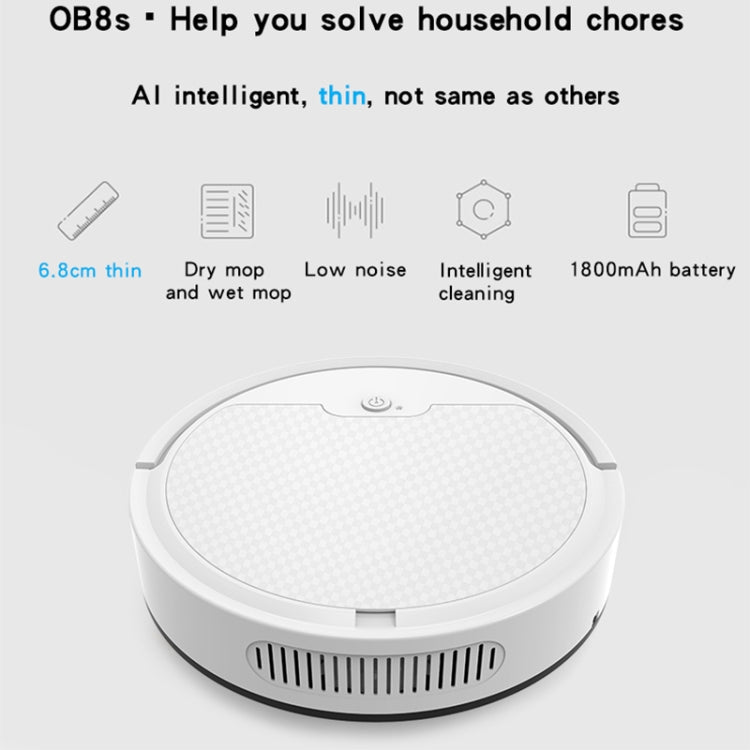BOWAI OB8S Household Intelligent Path Charging Sweeping Robot (White) - Robot Vacuum Cleaner by buy2fix | Online Shopping UK | buy2fix