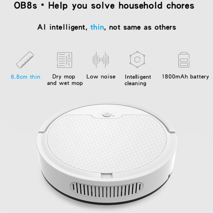 BOWAI OB8S Household Intelligent Path Charging Sweeping Robot (White) - Robot Vacuum Cleaner by buy2fix | Online Shopping UK | buy2fix