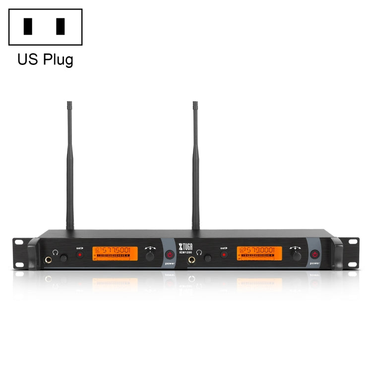 XTUGA IEM1200 Wireless Transmitter Stage Singer Ear Monitor System(US Plug) - Microphone by XTUGA | Online Shopping UK | buy2fix