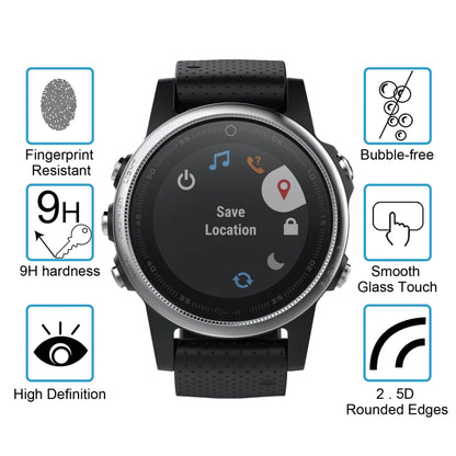 2 PCS ENKAY Hat-Prince for Garmin Fenix 5S Smart Watch 0.2mm 9H Surface Hardness 2.15D Explosion-proof Tempered Glass Screen Film - Screen Protector by ENKAY | Online Shopping UK | buy2fix