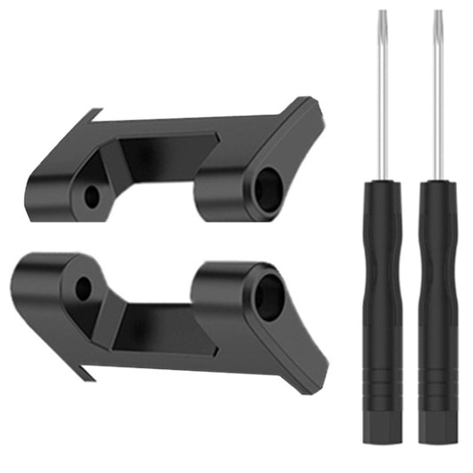 For Amazfit T-Rex / T-Rex Pro / Ares 1 Pair 22mm Metal Watch Band Connector(Black) - Watch Bands by buy2fix | Online Shopping UK | buy2fix