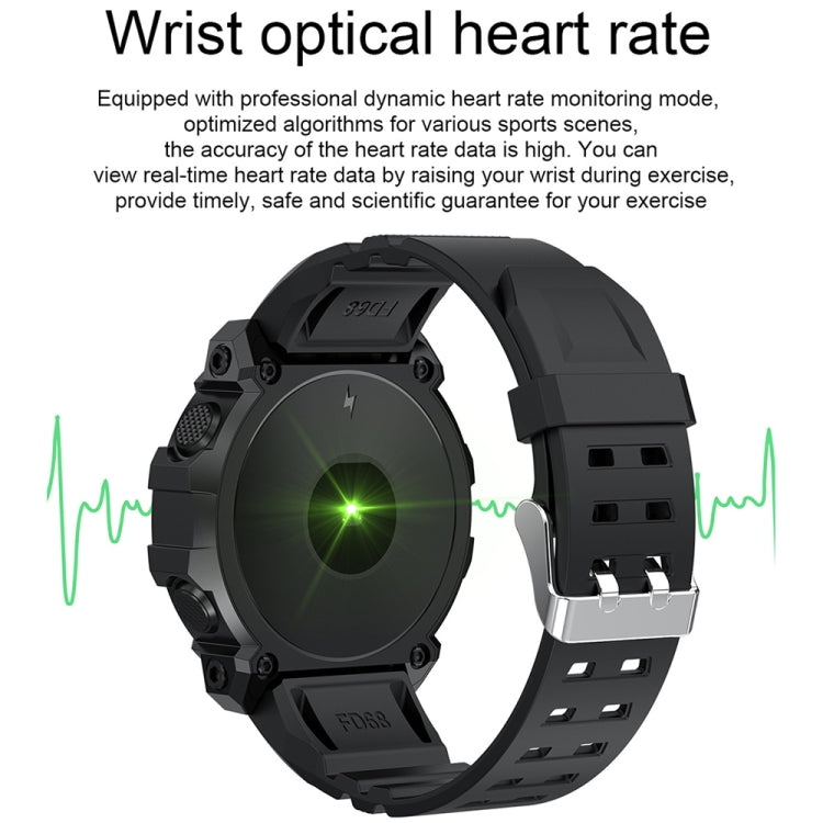 FD68 1.3 inch Color Round Screen Sport Smart Watch, Support Heart Rate / Multi-Sports Mode(Pink) by buy2fix