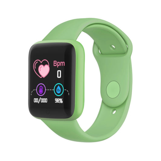 Y68M 1.44 inch Smart Watch, Support Heart Rate Blood Pressure Blood Oxygen Monitoring(Green) - Smart Wristbands by buy2fix | Online Shopping UK | buy2fix