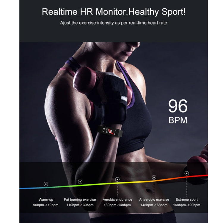 TLW B6 Fitness Tracker 0.96 inch TFT Screen Wristband Smart Bracelet, IP67 Waterproof, Support Sports Mode / Continuous Heart Rate Monitor / Sleep Monitor / Information Reminder(Red) by buy2fix