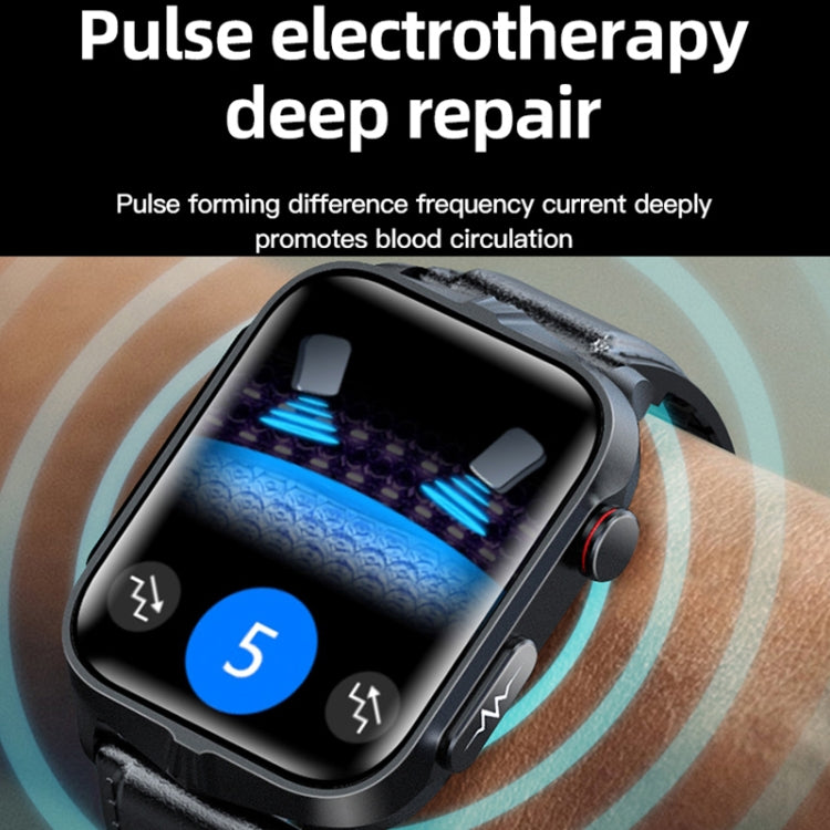 TK11P 1.83 inch IPS Screen IP68 Waterproof Silicone Band Smart Watch, Support Stress Monitoring / ECG (Blue) by buy2fix