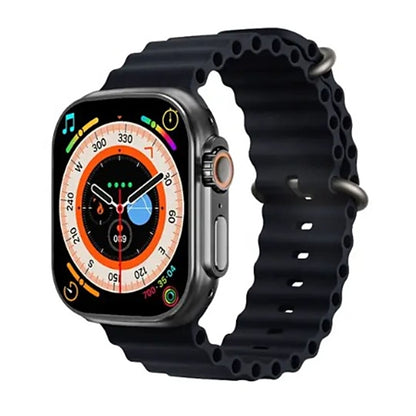 T800 Ultra 1.99 inch Ocean Silicone Band Smart Watch Support Heart Rate / ECG (Black) by buy2fix