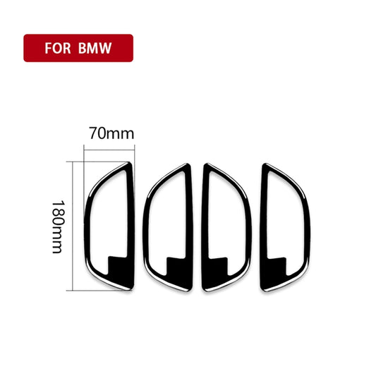 For BMW 5 Series F10 2011-2017 4pcs Car Door Handle Frame Decorative Sticker,Left and Right Drive Universal - Car Interior Mouldings by buy2fix | Online Shopping UK | buy2fix