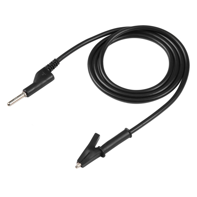 Thick Probe to Alligator Clip Test Lead Single Cable, Length: 1m (Black) by buy2fix