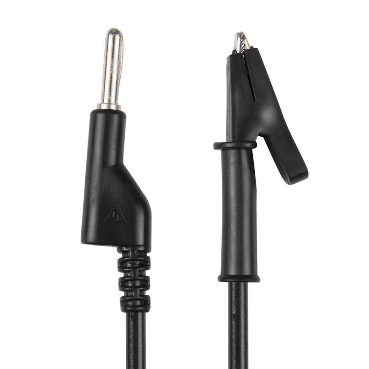 Thick Probe to Alligator Clip Test Lead Single Cable, Length: 1m (Black) by buy2fix