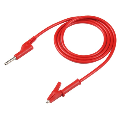 Thick Probe to Alligator Clip Test Lead Single Cable, Length: 1m (Red) by buy2fix
