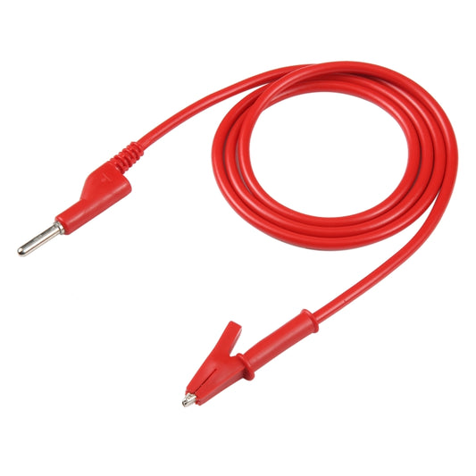 Thick Probe to Alligator Clip Test Lead Single Cable, Length: 1m (Red) by buy2fix