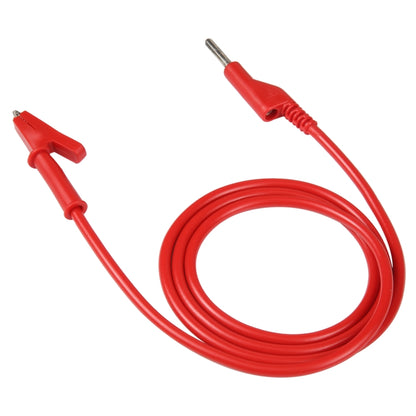 Thick Probe to Alligator Clip Test Lead Single Cable, Length: 1m (Red) by buy2fix