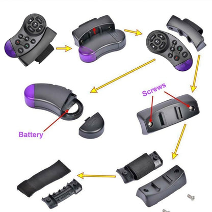 Car 11 Key Multimedia Steering Wheel Remote Controller - Steering Wheel Accessories by buy2fix | Online Shopping UK | buy2fix