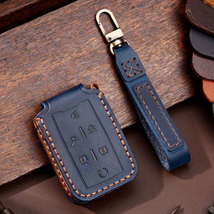 For Chevrolet GMC / Colorad 6-button C160 Car Key Leather Protective Case (Blue) by buy2fix
