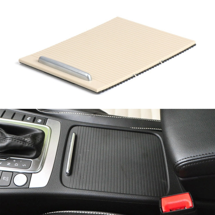 Car Center Console Water Cup Holder Cover Trim for Volkswagen Magotan / CC / Passat, Left Driving(Beige) by buy2fix