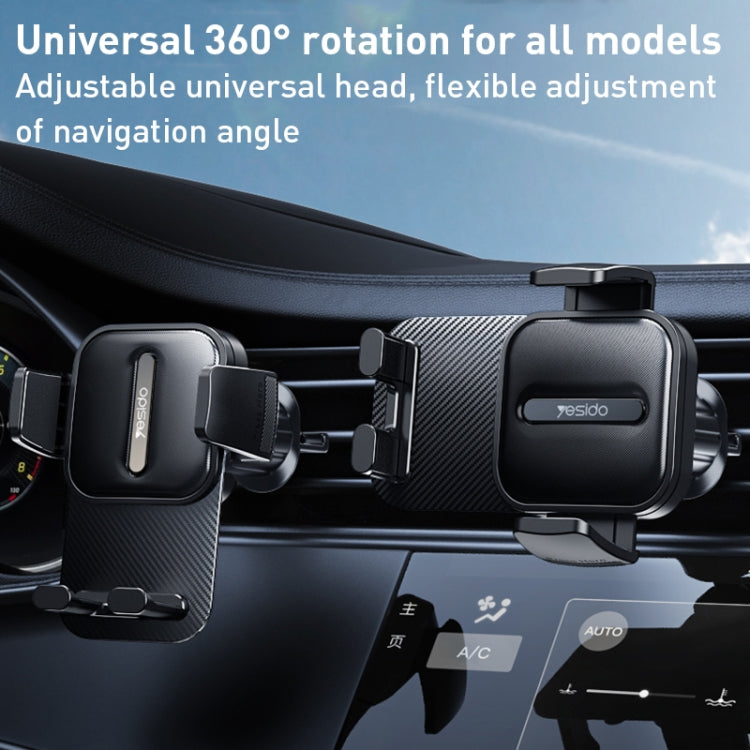 Yesido C167 Rotatable Car Air Outlet Phone Holder (Black) - Universal Car Holders by Yesido | Online Shopping UK | buy2fix