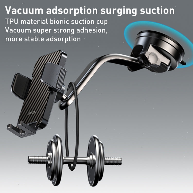 Yesido C172 Suction Cup Type Bending Arm Car Phone Holder (Black) - Universal Car Holders by Yesido | Online Shopping UK | buy2fix