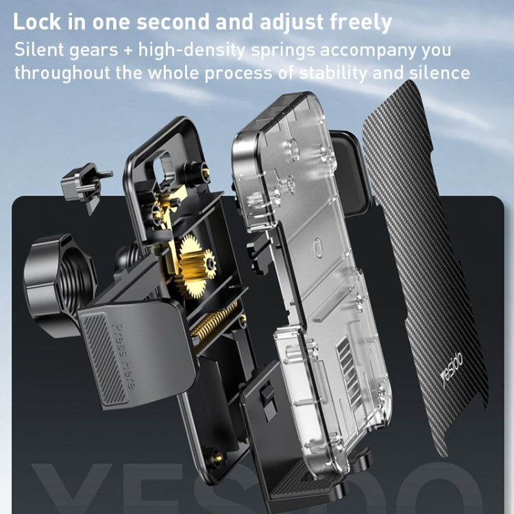 Yesido C173 Suction Cup Type Telescopic Rod Car Phone Holder (Black) - Universal Car Holders by Yesido | Online Shopping UK | buy2fix