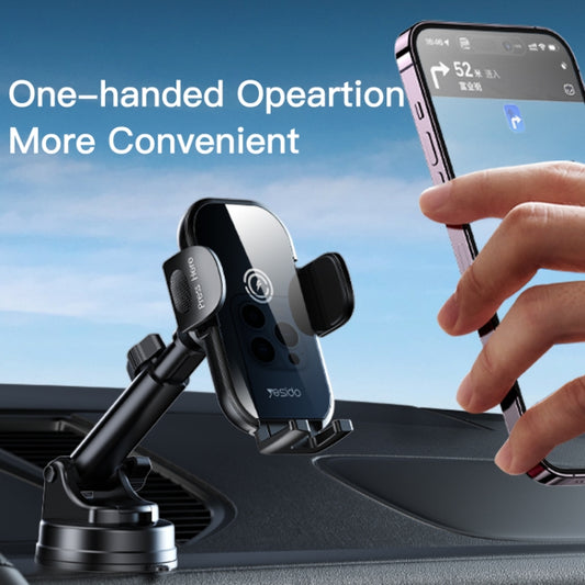 Yesido C197 15W 2 in 1 Suction Cup Type Wireless Charging Car Holder Set (Black) - Wireless Charger Holders by Yesido | Online Shopping UK | buy2fix