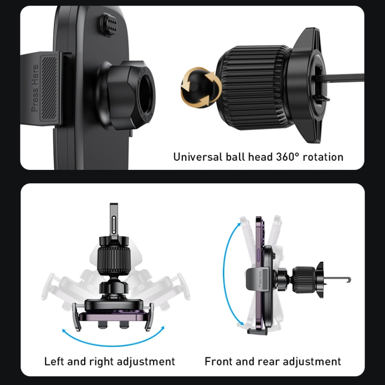 Yesido C241 Adjustable Car Air Vent Mobile Phone Holder - Universal Car Holders by Yesido | Online Shopping UK | buy2fix