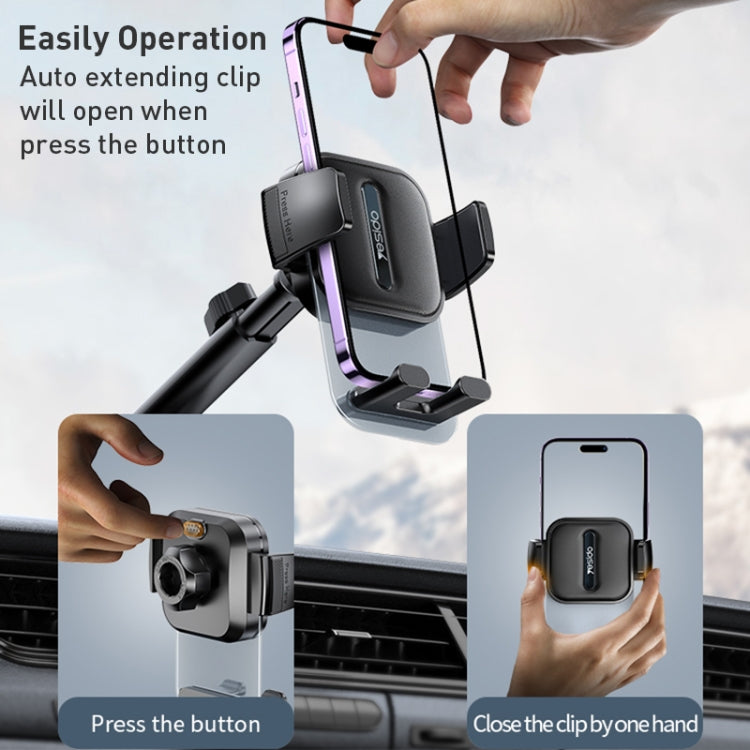 Yesido C261 Suction Cup Type Telescopic Car Phone Holder - Universal Car Holders by Yesido | Online Shopping UK | buy2fix