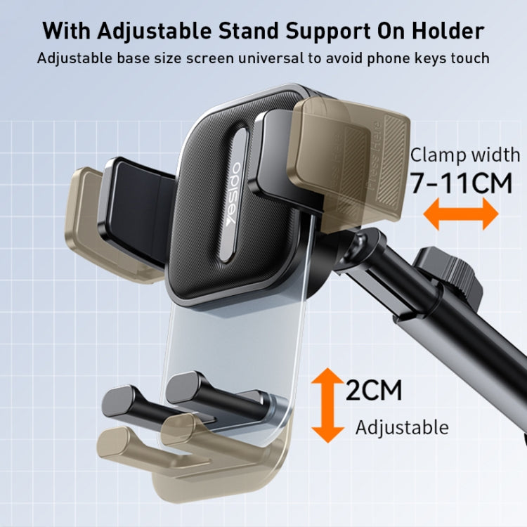Yesido C261 Suction Cup Type Telescopic Car Phone Holder - Universal Car Holders by Yesido | Online Shopping UK | buy2fix