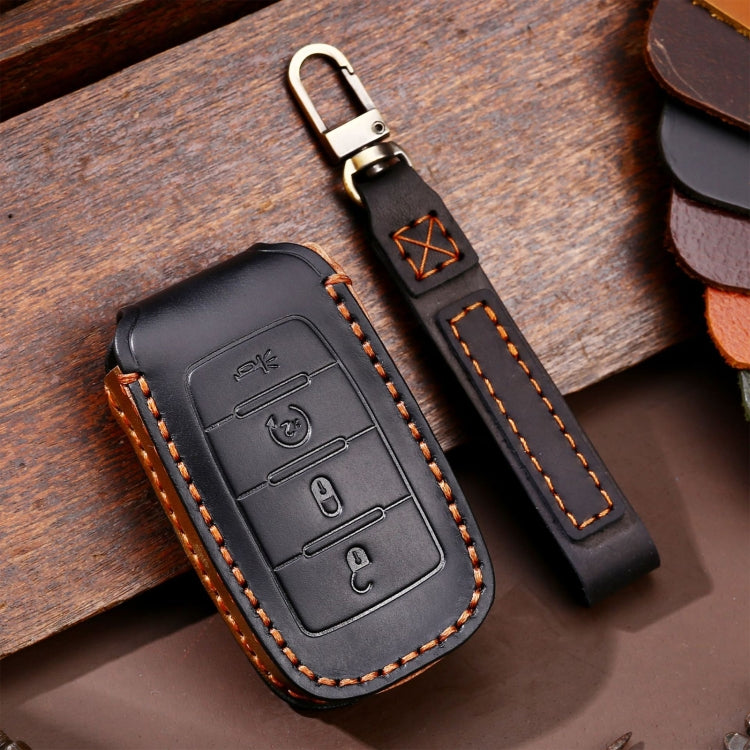 For Dodge Ram 4-button C161 Car Key Leather Protective Case (Black) by buy2fix