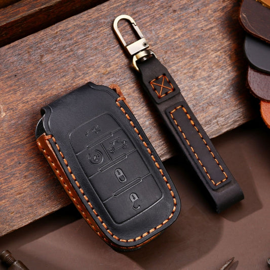 For Dodge Ram 5-button C162 Car Key Leather Protective Case (Black) by buy2fix
