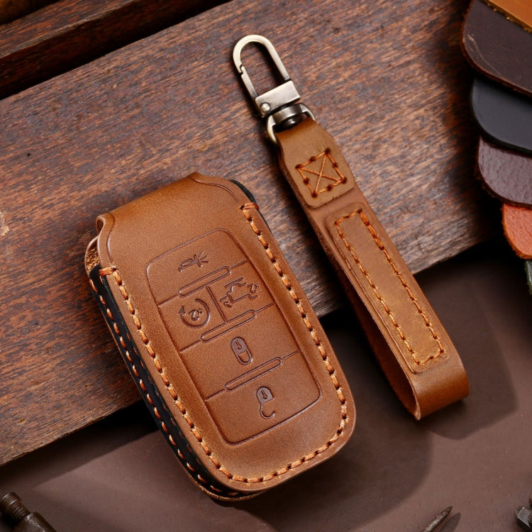 For Dodge Ram 5-button C162 Car Key Leather Protective Case (Brown) by buy2fix