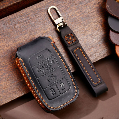 For Dodge Ram 6-button C163 Car Key Leather Protective Case (Black) by buy2fix