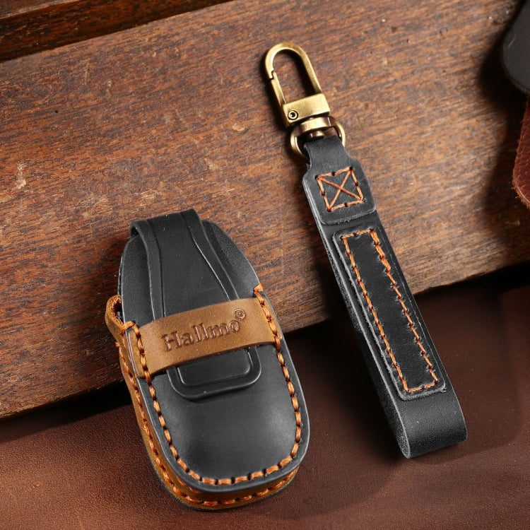 For Ford Focus/Mondeo/Maverick/Explorer/Escort/Edge 2017-2018 C231 Car Key Leather Protective Case (Black) by buy2fix