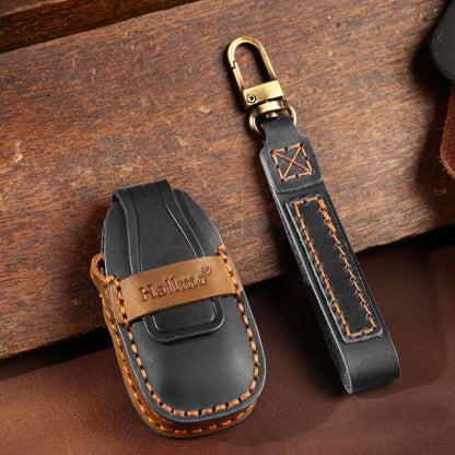 For Ford Focus/Mondeo/Maverick/Explorer/Escort/Edge 2017-2018 C231 Car Key Leather Protective Case (Black) by buy2fix