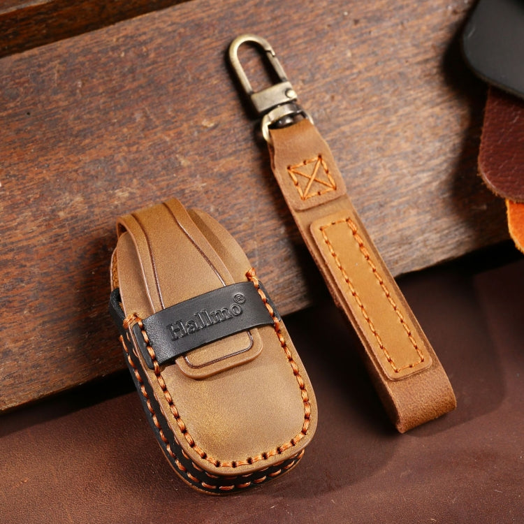 For Ford Focus/Mondeo/Maverick/Explorer/Escort/Edge 2017-2018 C231 Car Key Leather Protective Case (Brown) by buy2fix