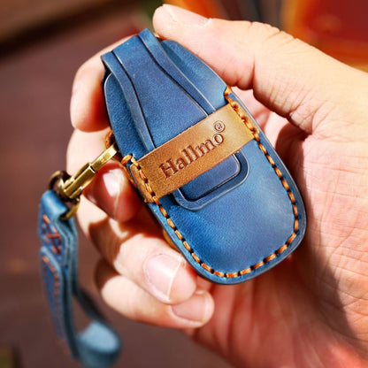 For Ford Focus/Mondeo/Maverick/Explorer/Escort/Edge 2017-2018 C231 Car Key Leather Protective Case (Blue) by buy2fix