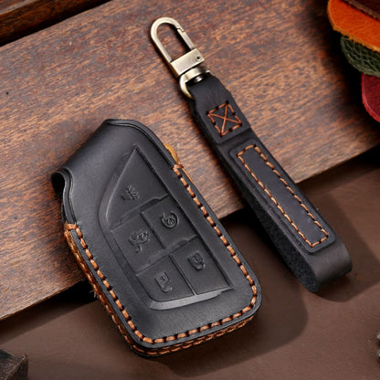For Cadillac / CT5 / CT6 / XT6 C088 Car Key Leather Protective Case (Black) by buy2fix