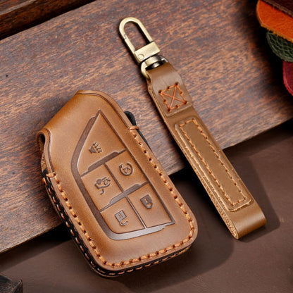 For Cadillac / CT5 / CT6 / XT6 C088 Car Key Leather Protective Case (Brown) by buy2fix