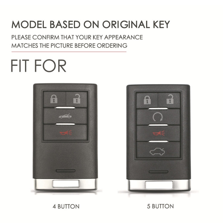 For Cadillac 5-button C091 Car Key Leather Protective Case (Brown) by buy2fix