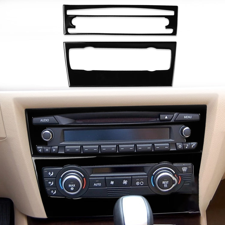 For BMW 3 Series E90/E92 2005-2012 2pcs Car Air Conditioner CD Control Panel Non-navigation without Holes Decorative Sticker, Left and Right Drive Universal - Car Interior Mouldings by buy2fix | Online Shopping UK | buy2fix