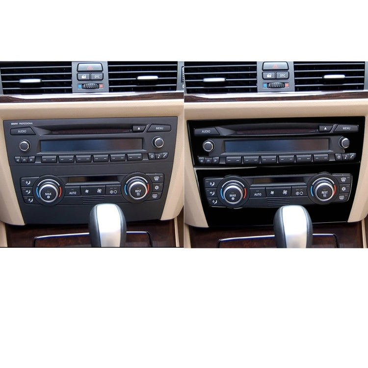 For BMW 3 Series E90/E92 2005-2012 2pcs Car Air Conditioner CD Control Panel Non-navigation without Holes Decorative Sticker, Left and Right Drive Universal - Car Interior Mouldings by buy2fix | Online Shopping UK | buy2fix