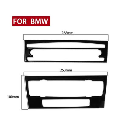 For BMW 3 Series E90/E92 2005-2012 2pcs Car Air Conditioner CD Control Panel Non-navigation with Holes Decorative Sticker, Left and Right Drive Universal - Car Interior Mouldings by buy2fix | Online Shopping UK | buy2fix