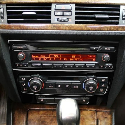 For BMW 3 Series E90/E92 2005-2012 2pcs Car Air Conditioner CD Control Panel Non-navigation with Holes Decorative Sticker, Left and Right Drive Universal - Car Interior Mouldings by buy2fix | Online Shopping UK | buy2fix