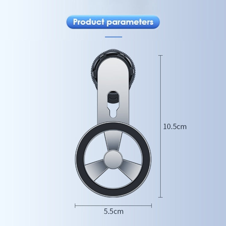 F73 MagSafe Magnetic Suction 360 Degree Rotating Car Phone Holder (Silver) by buy2fix