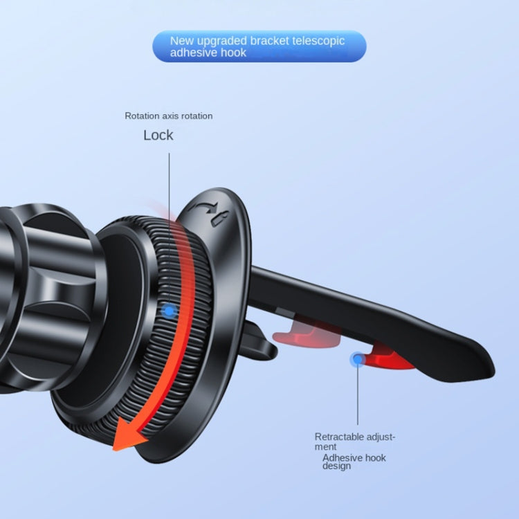 F73 MagSafe Magnetic Suction 360 Degree Rotating Car Phone Holder (Silver) by buy2fix