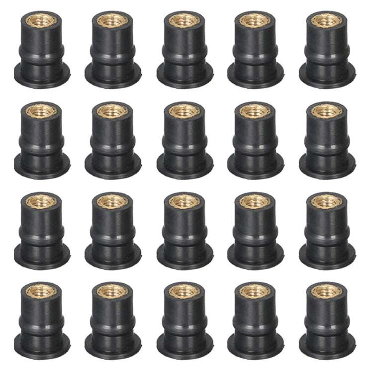 20pcs / 1 Set M5 Universal Motorcycle Windshield Brass Nuts - Replacement Parts by buy2fix | Online Shopping UK | buy2fix