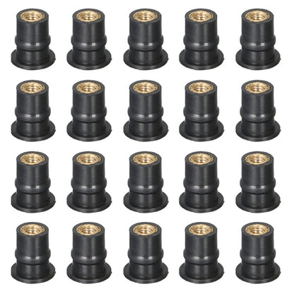 20pcs / 1 Set M5 Universal Motorcycle Windshield Brass Nuts - Replacement Parts by buy2fix | Online Shopping UK | buy2fix