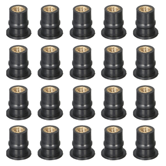 20pcs / 1 Set M5 Universal Motorcycle Windshield Brass Nuts - Replacement Parts by buy2fix | Online Shopping UK | buy2fix
