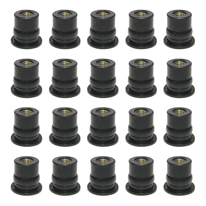 20 in 1 M6 Universal Motorcycle Windshield Brass Nuts - Replacement Parts by buy2fix | Online Shopping UK | buy2fix
