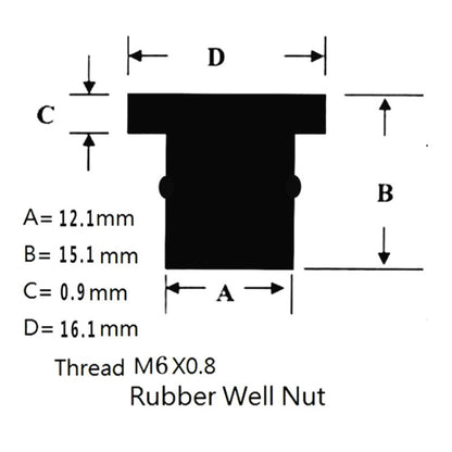 20 in 1 M6 Universal Motorcycle Windshield Brass Nuts - Replacement Parts by buy2fix | Online Shopping UK | buy2fix