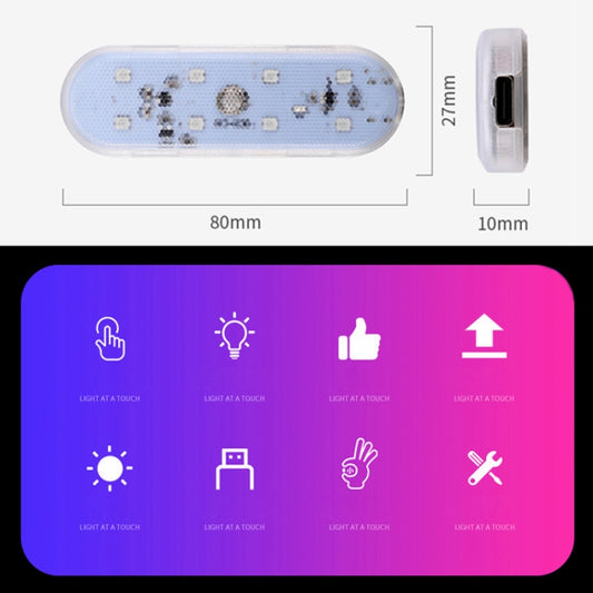 USB-C / Type-C Colorful Touch Switch Control Car Foot Ambient Light - Atmosphere lights by buy2fix | Online Shopping UK | buy2fix